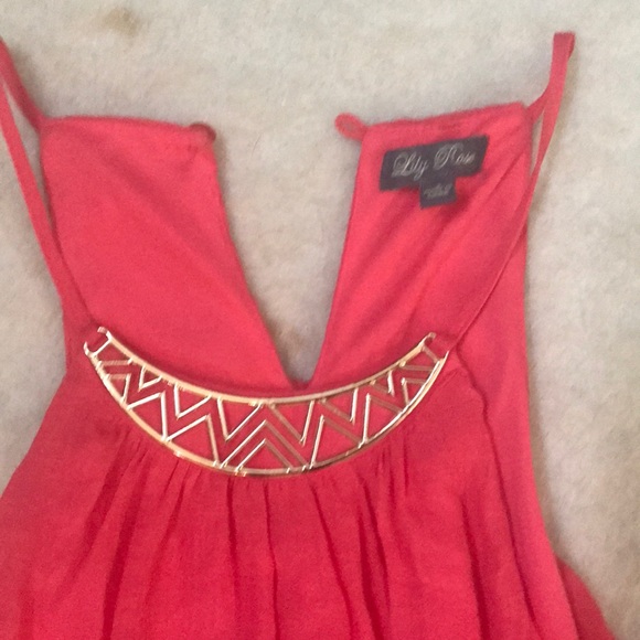 Lily rose, coral maxi dress - Picture 2 of 3